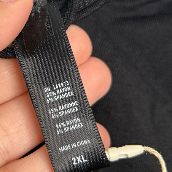 Skims Kim Kardashian Black Onyx Sleep Short Cami Set Relaxed Soft Plus Size 2X - Picture 6 of 12